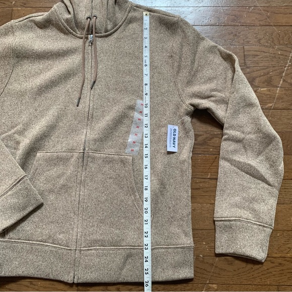 Old Navy Mens Fleece-Knit Zip Hoodie | M | Camel Brown NEW!! - Picture 9 of 10